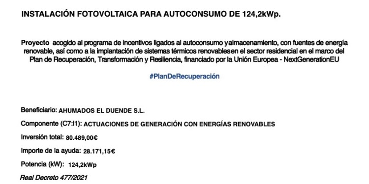 La ayuda de la Unión Europea con cargo al Fondo NextGenerationEU, en el marco del Plan de Recuperación, Trasformación y Resiliencia